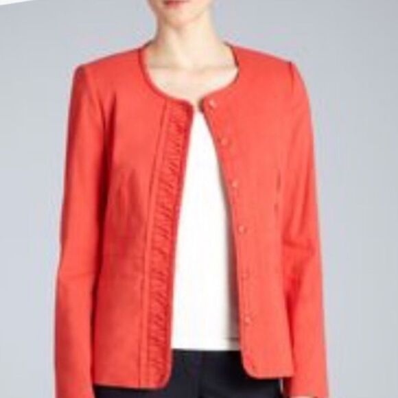 Elie Tahari Linen Blend Snap Front Long Jacket M‎ - Picture 2 of 15